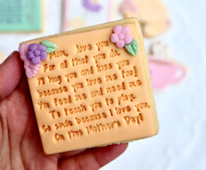 Mother’s Day - poem stamp and cutter