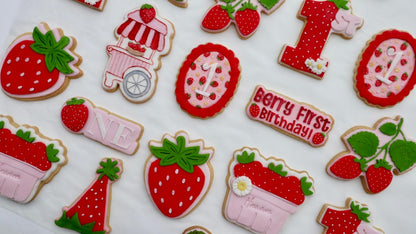 strawberry party hat- 3D deboss and matching cutter