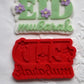 Eid Mubarak floral 3D deboss and matching cutter