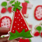 strawberry party hat- 3D deboss and matching cutter