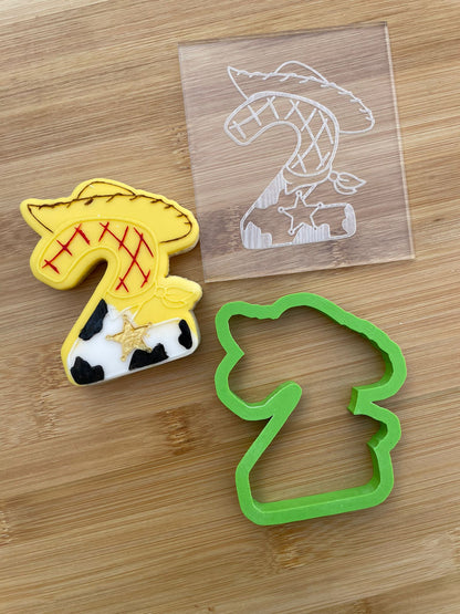Number 2 - Toy story - Debossing + matching cutter MEG cookie cutters