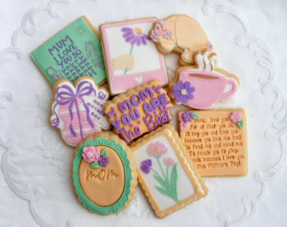 Happy Mother’s Day stack macarons with bow deboss and cutter