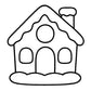 Gingerbread House cookie cutter and stamp Christmas  - 0988