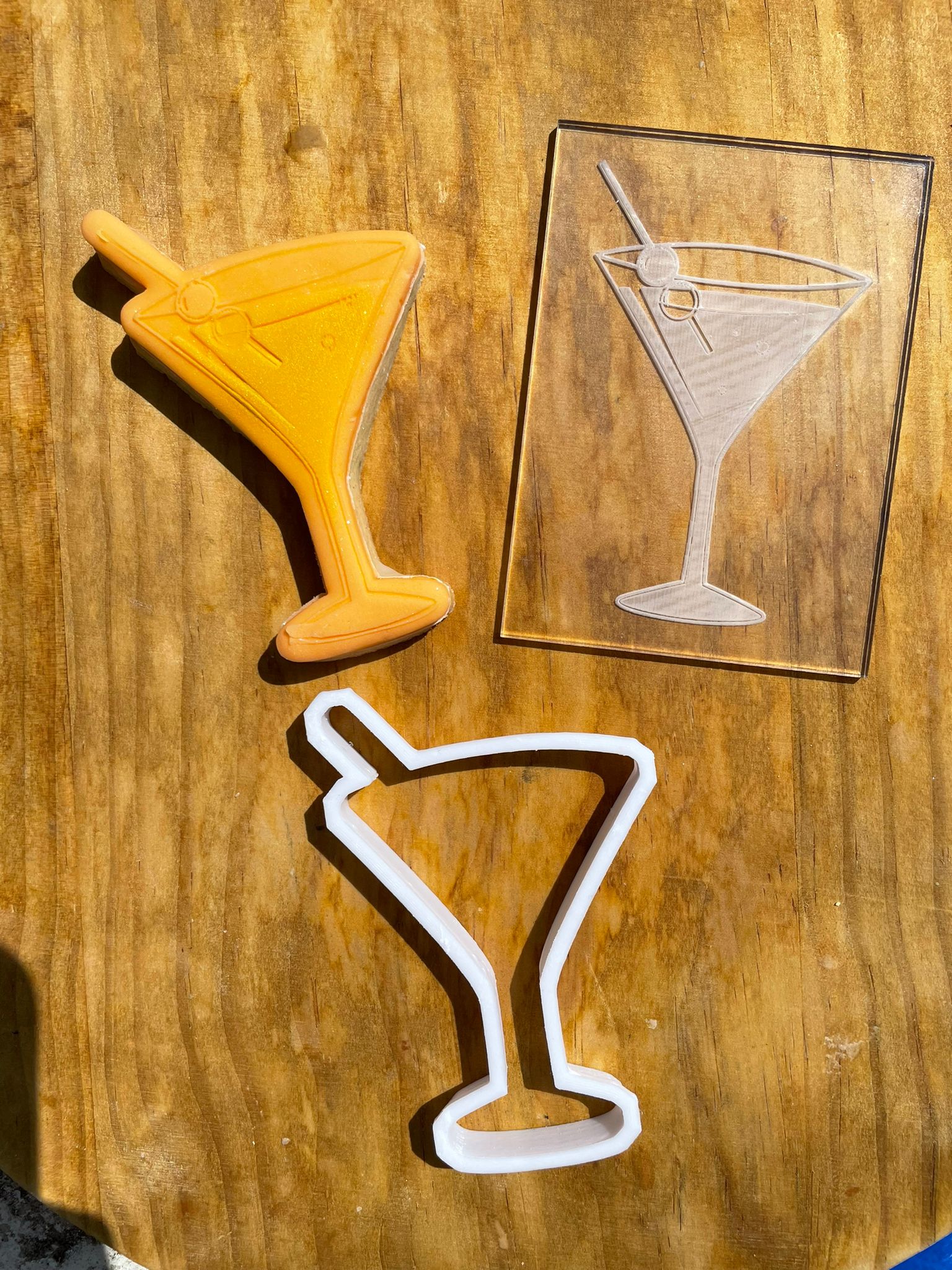 Glass wedding - debossing and matching cutter MEG cookie cutters