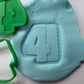 Number 4 to personalise - 3D deboss and cutter
