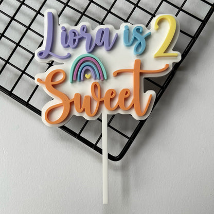 5” cake Topper in pastels colours MEG cookie cutters