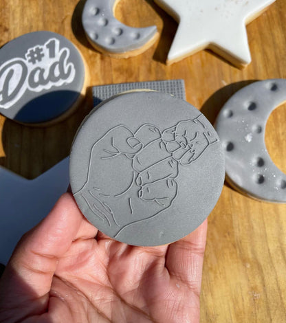 Fist father son - Father’s Day - debossing acrylic stamp MEG cookie cutters