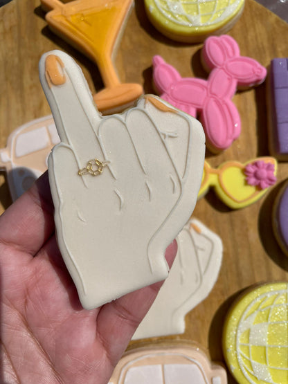 Wedding finger ring- debossing and matching cutter MEG cookie cutters