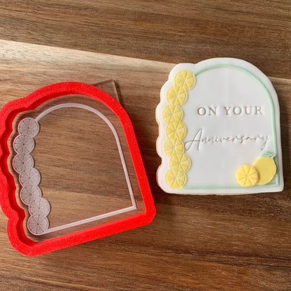 Lemon Amalfi Mediterranean (style 7) debossing + matching cutter MEG cookie cutters