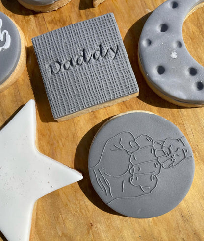 Fist father son - Father’s Day - debossing acrylic stamp MEG cookie cutters