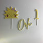 Girl Sun cake topper - Name charm + Sun topper + number topper MEG cookie cutters