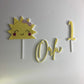 Girl Sun cake topper - Name charm + Sun topper + number topper MEG cookie cutters