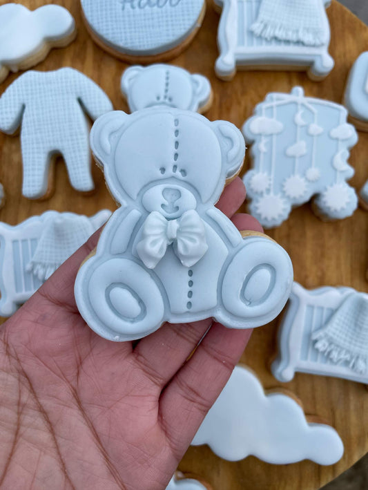Teddy bear cookie cutter and stamp MEG cookie cutters