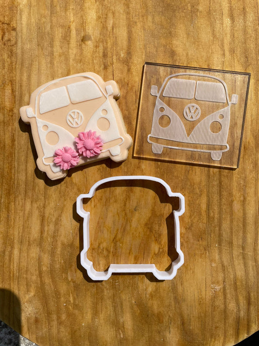 VW Van - debossing and matching cutter MEG cookie cutters