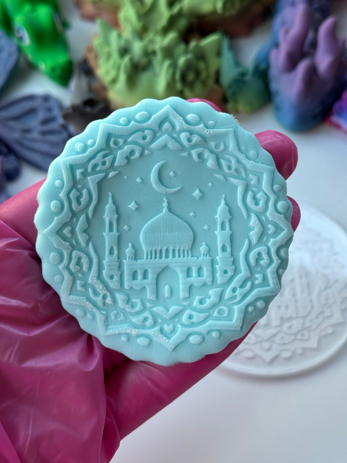 Ramadan mosque Mandala deboss disc
