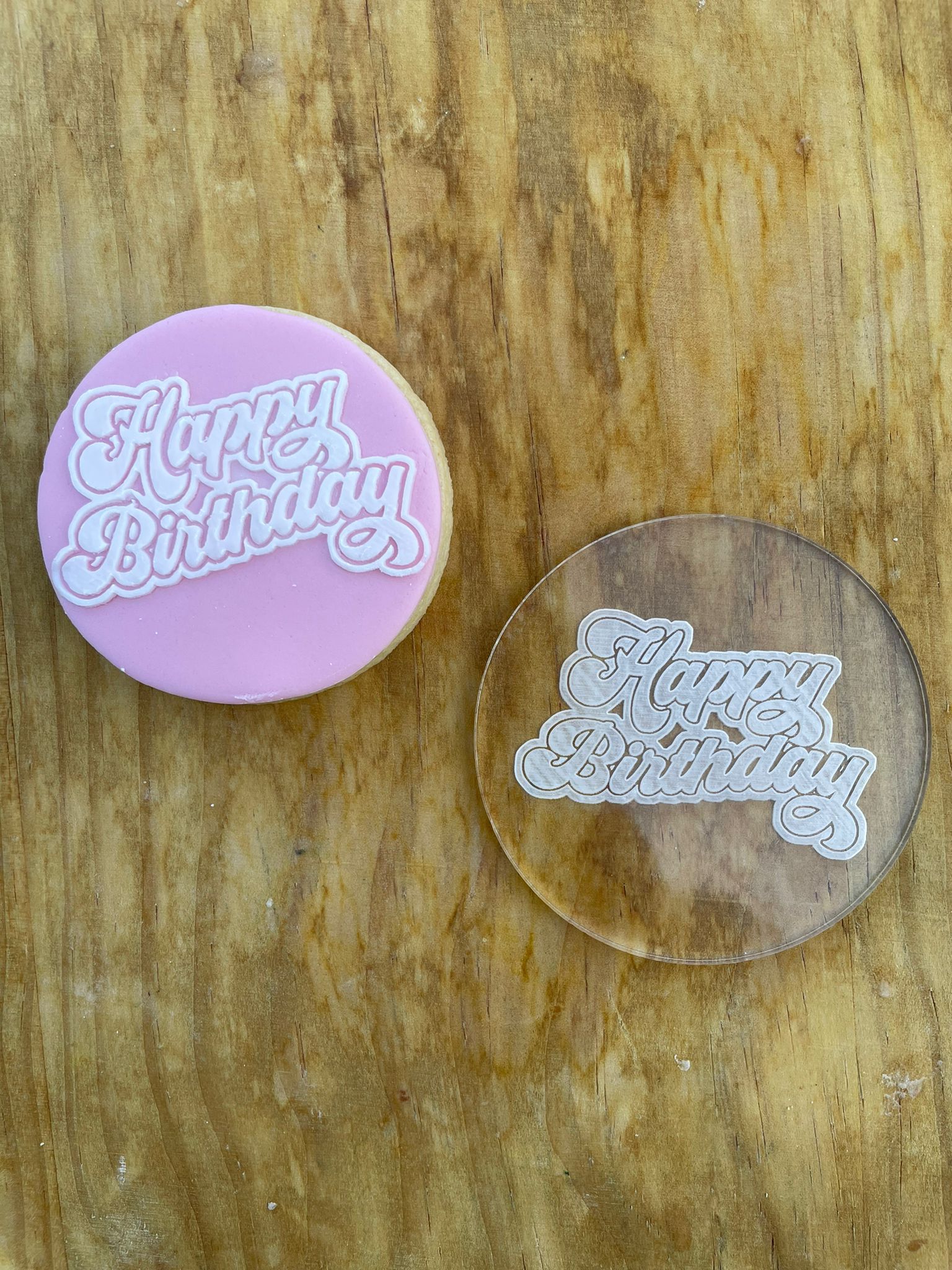 Happy Birthday - disc debossing MEG cookie cutters