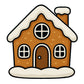 Gingerbread House cookie cutter and stamp Christmas  - 0988