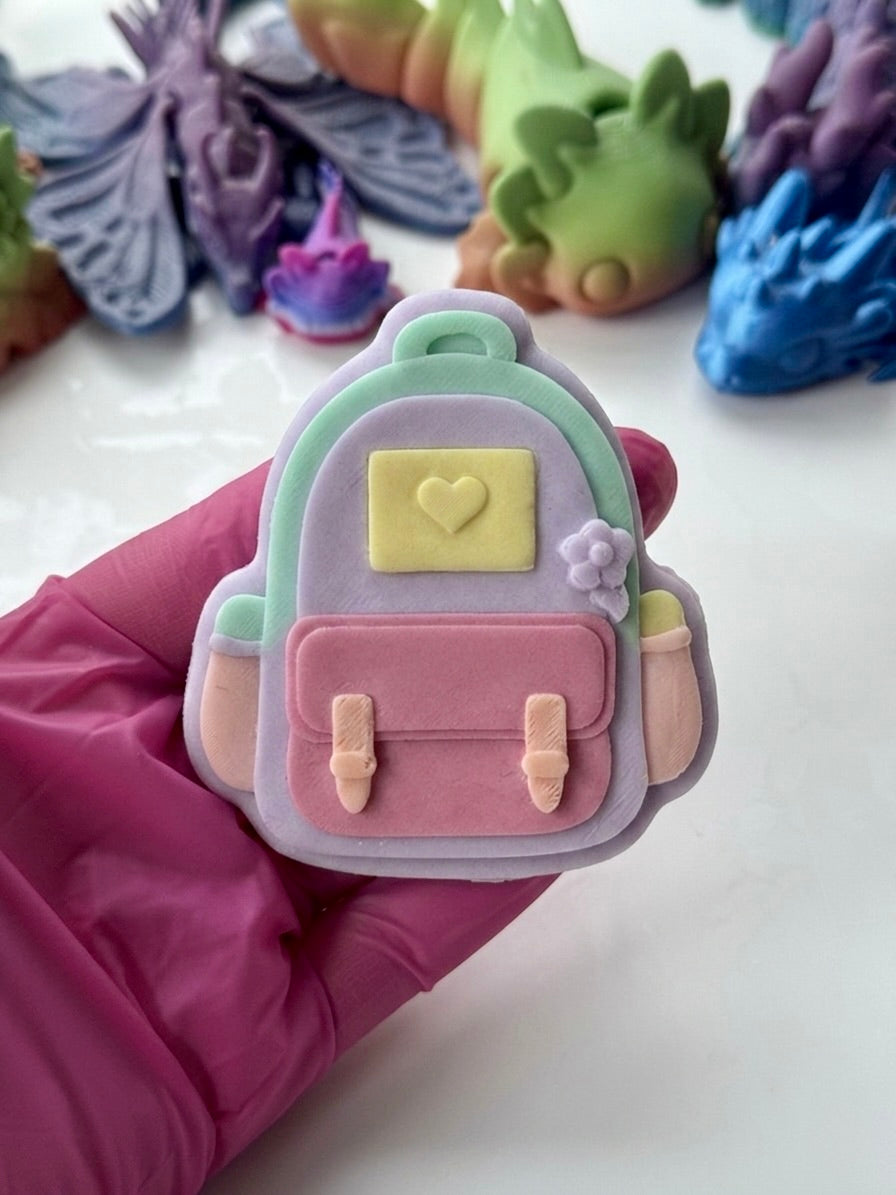 School Backpack 3D Debossing + cutter