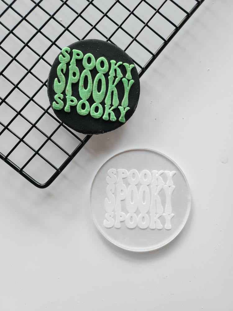 SPOOKY SPOOKY SPOOKY Deboss Halloween MEG cookie cutters