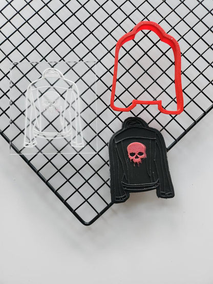 Jacket Deboss + Cutter Halloween MEG cookie cutters