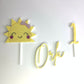 Girl Sun cake topper - Name charm + Sun topper + number topper MEG cookie cutters