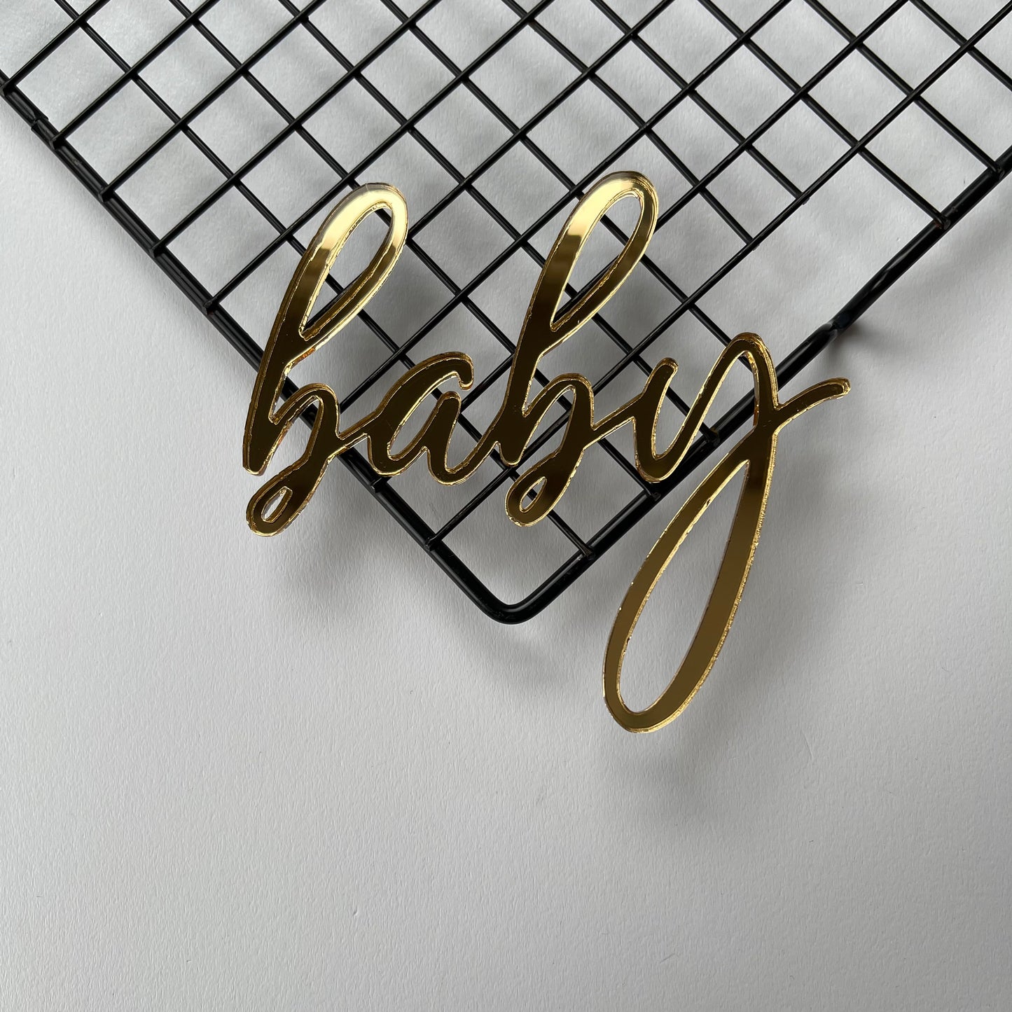 Baby - gold mirror acrylic charm MEG cookie cutters