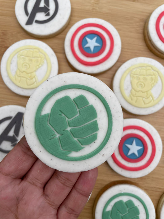 Avengers - super hero - hulk fist debossing MEG cookie cutters