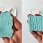 Halloween monster 2 x deboss + 2 x matching cutter set of 4