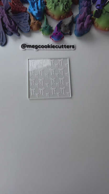 Bow texture pattern Debossing