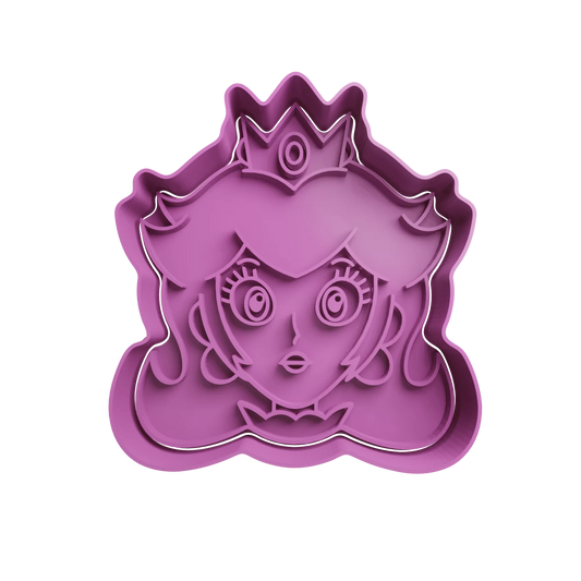 Princess peach super mario - cookie cutter + stamp