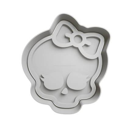 Monster High skull Cookie Cutter + stamp