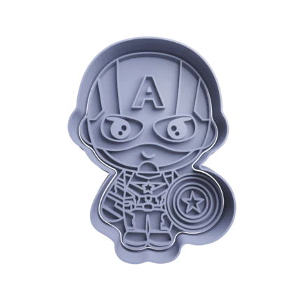 Captain America Stamp + Matching Cutter - super hero