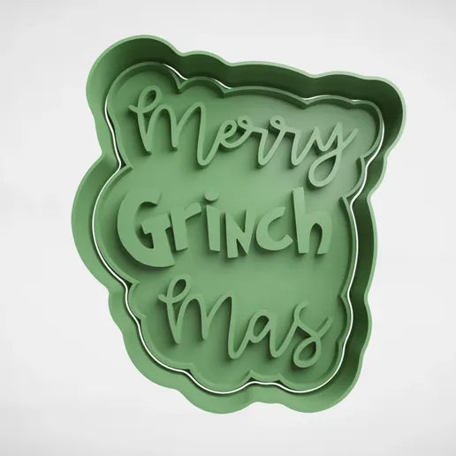 Christmas - Grinch - Merry Grinchmas stamp and matching cutter