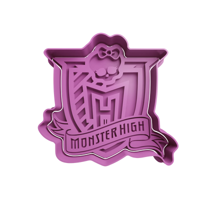Monster High skull logo Cookie Cutter + stamp
