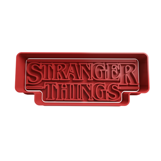 Stranger thing logo cookie cutter + stamp