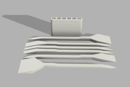 Scraper Set with Holder - Two Tone