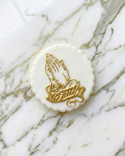 Praying hands Faith - debossing acrylic