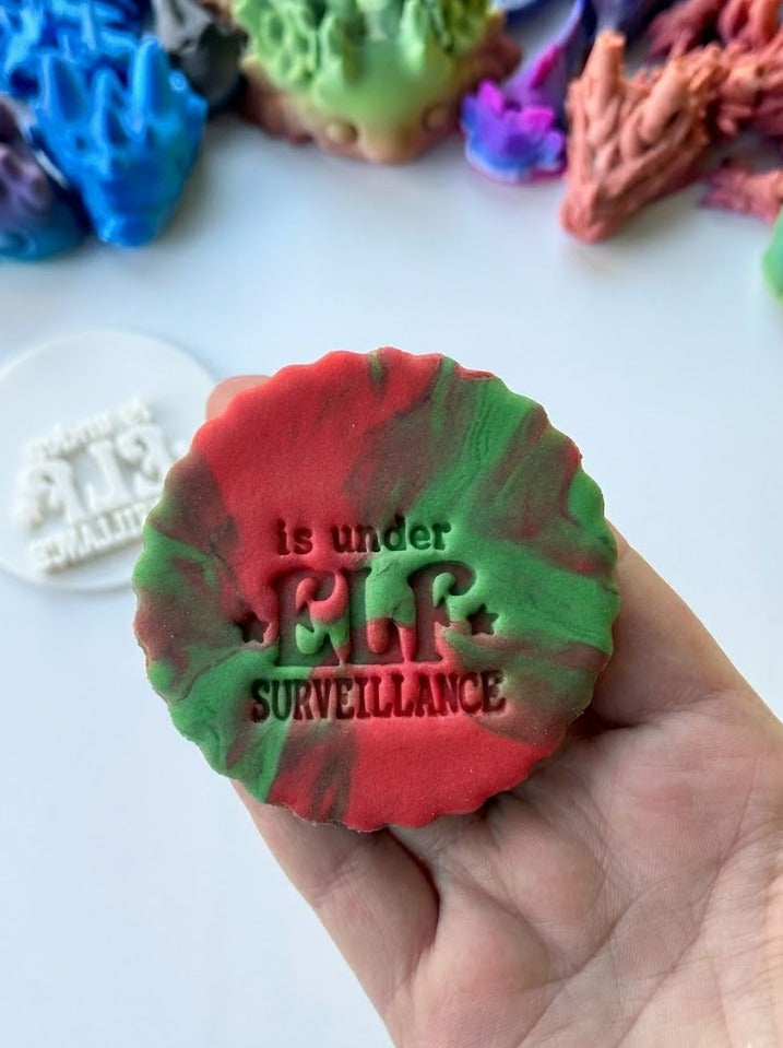 Elf surveillance - Christmas stamp