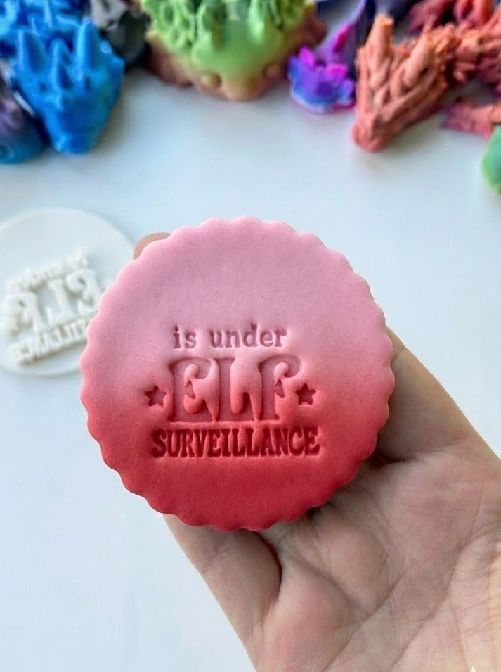 Elf surveillance - Christmas stamp