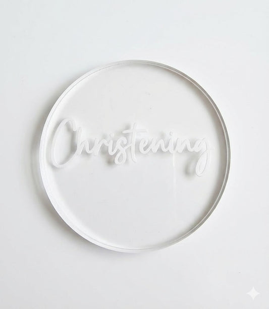 Christening deboss