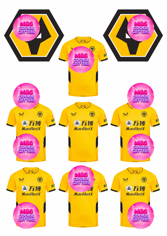 Wolverhampton Football Icing Sheet – Digital Download