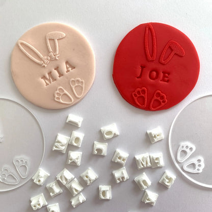 2 Easter debossing + Alphabet stamp letters MEG cookie cutters