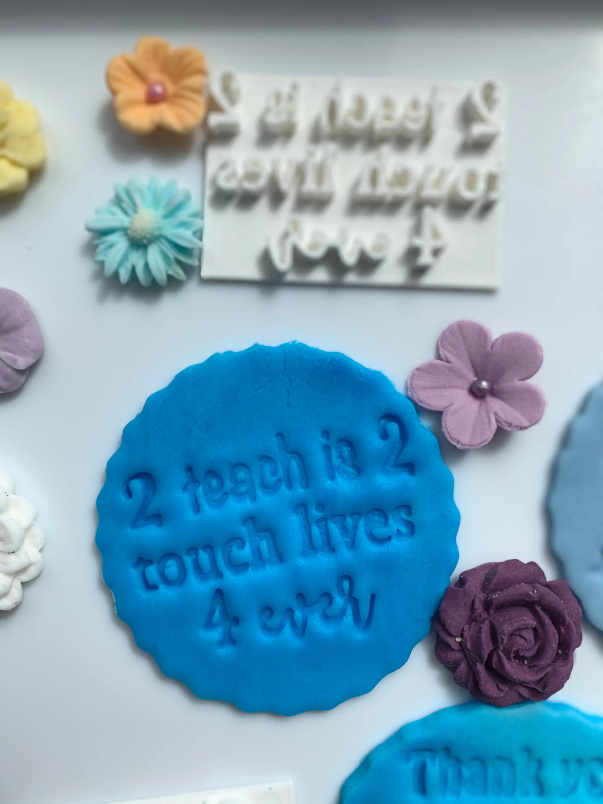 2 teach is 2 touch lives 4 ever - teacher - Embossing - stamp MEG cookie cutters