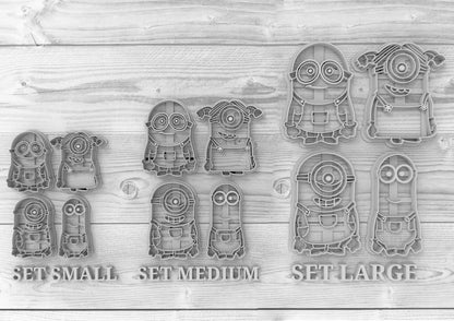 4 pcs Set Minions Cookie Cutter MEG cookie cutters