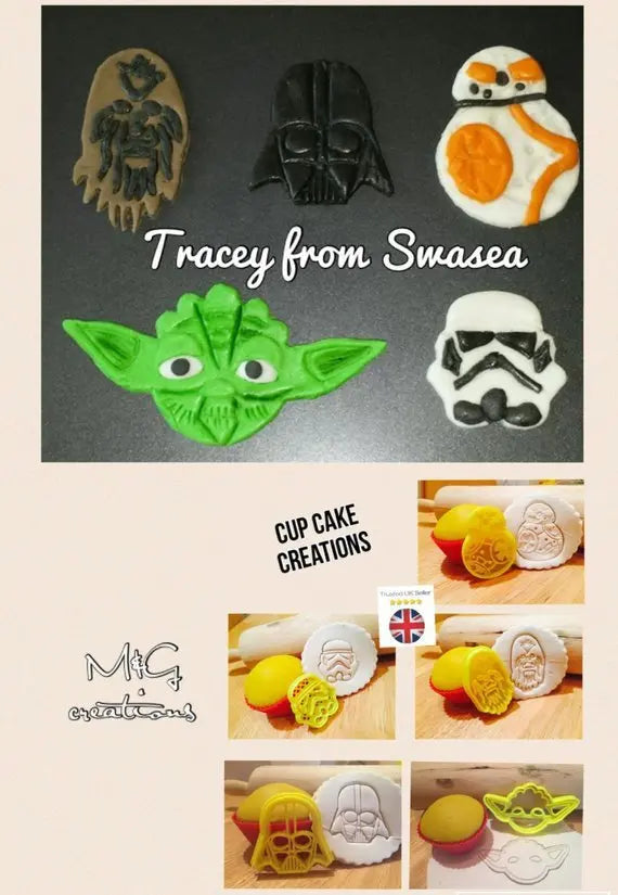5pcs Star Wars-INSPIRED Cookie Cutters MEG cookie cutters