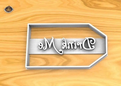 Alice in Wonderland-INSPIRED - TAG DRINK ME Cookie Cutter MEG cookie cutters