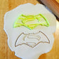Batman Vs Superman Cookie cutter MEG cookie cutters