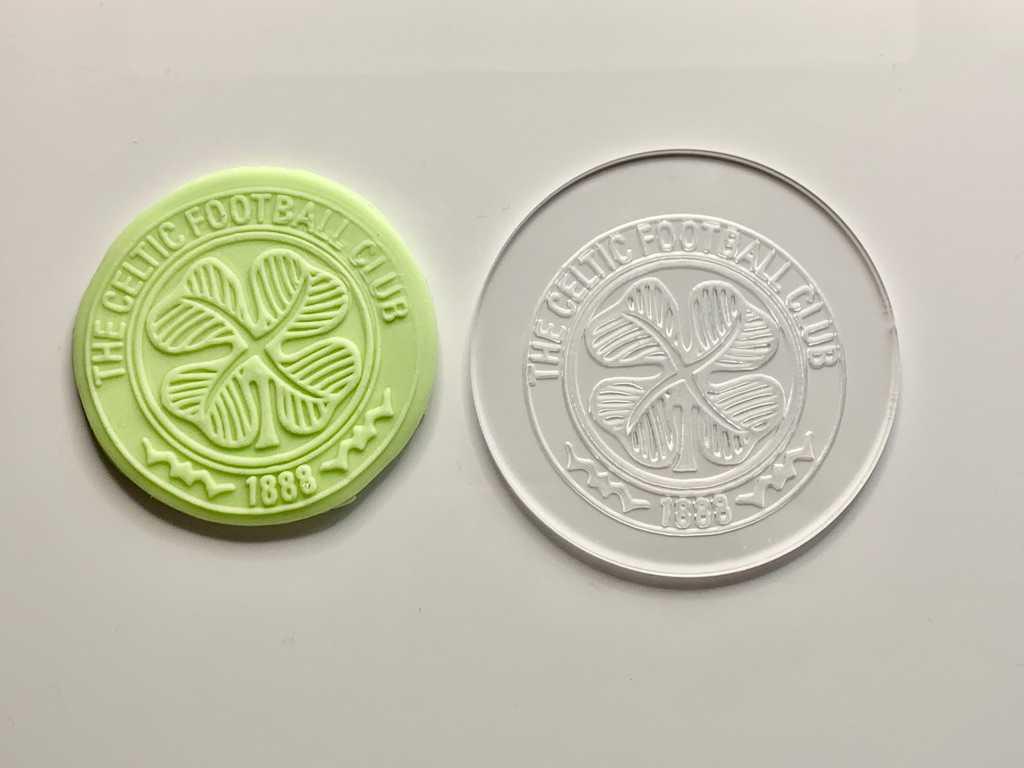 Celtic Football - debossing acrylic stamp MEG cookie cutters