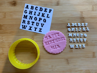 Circus Alphabet Stamp - Embossing MEG cookie cutters