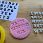 Circus Alphabet Stamp - Embossing MEG cookie cutters